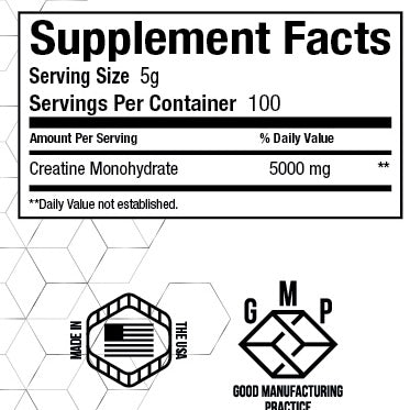 MICRONIZED CREATINE MONOHYDRATE 100 Serving